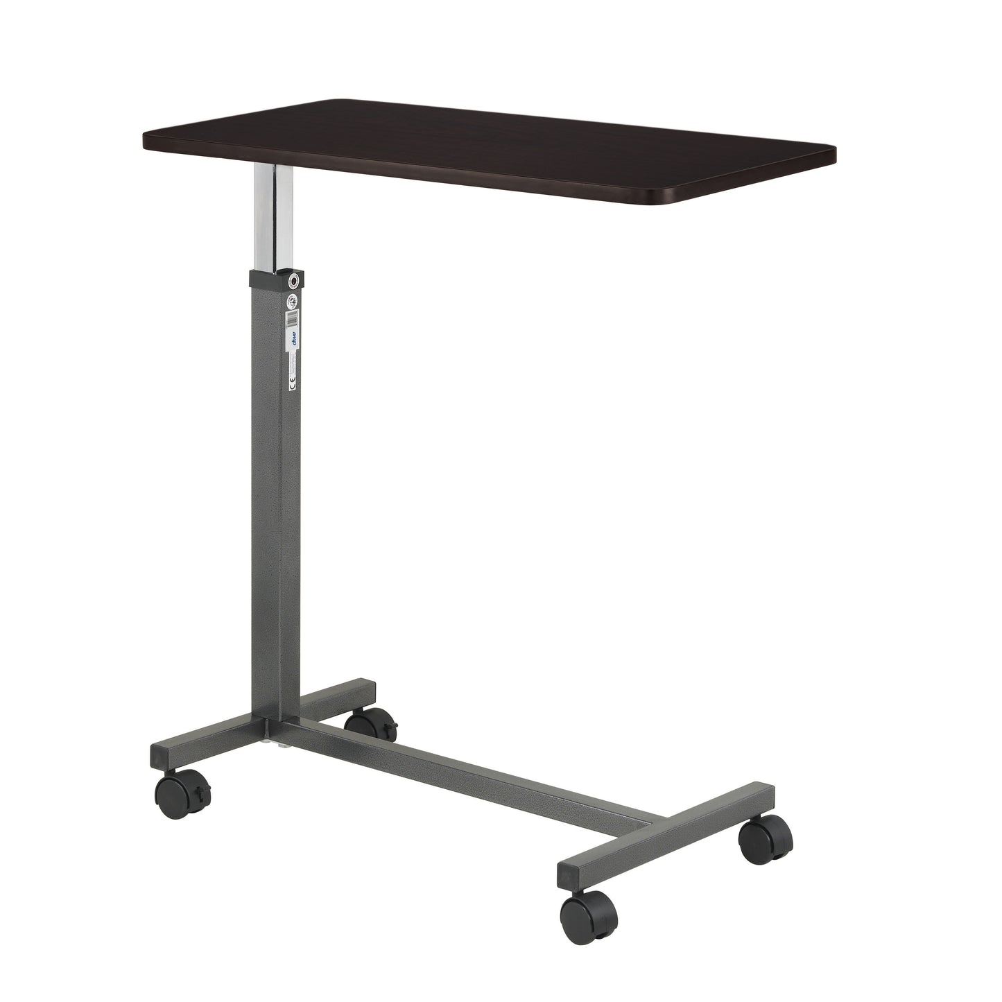 Drive Medical 13067 Non Tilt Top Overbed Table, Silver Vein