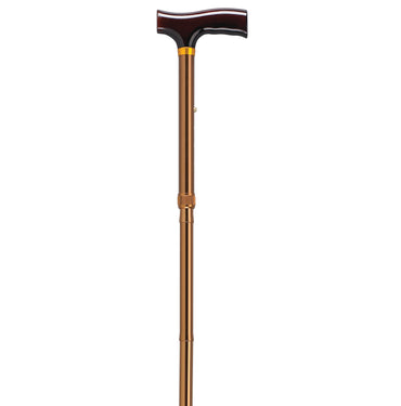 Drive Medical RTL10304BZ Lightweight Adjustable Folding Cane with T Handle, Bronze