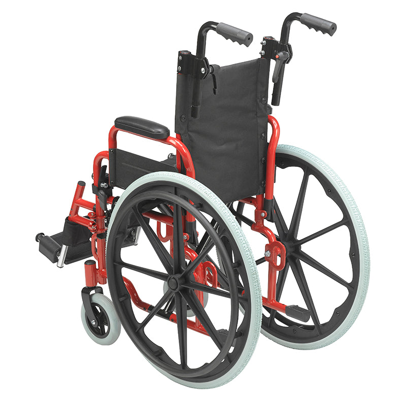 Inspired by Drive WB1200-2GFR Wallaby Pediatric Folding Wheelchair, 12", Fire Truck Red