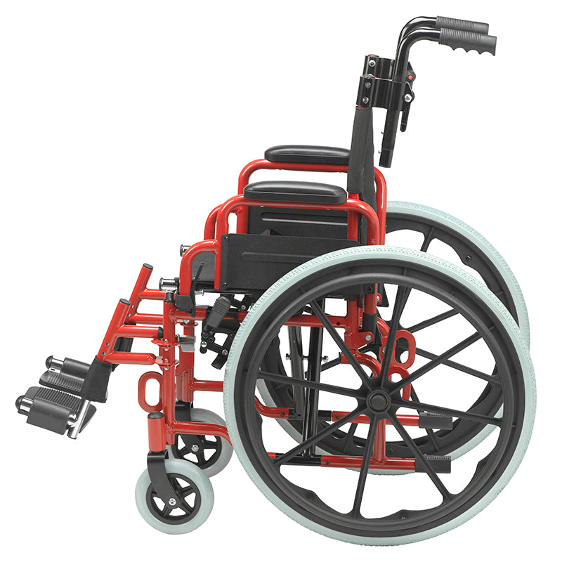 Inspired by Drive WB1200-2GFR Wallaby Pediatric Folding Wheelchair, 12", Fire Truck Red