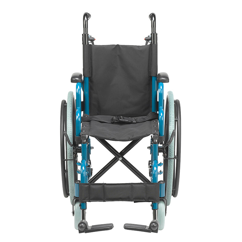 Inspired by Drive WB1400-2GJB Wallaby Pediatric Folding Wheelchair, 14", Jet Fighter Blue