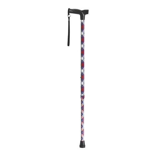 Drive Medical RTL10336PA Comfort Grip T Handle Cane, Patriotic