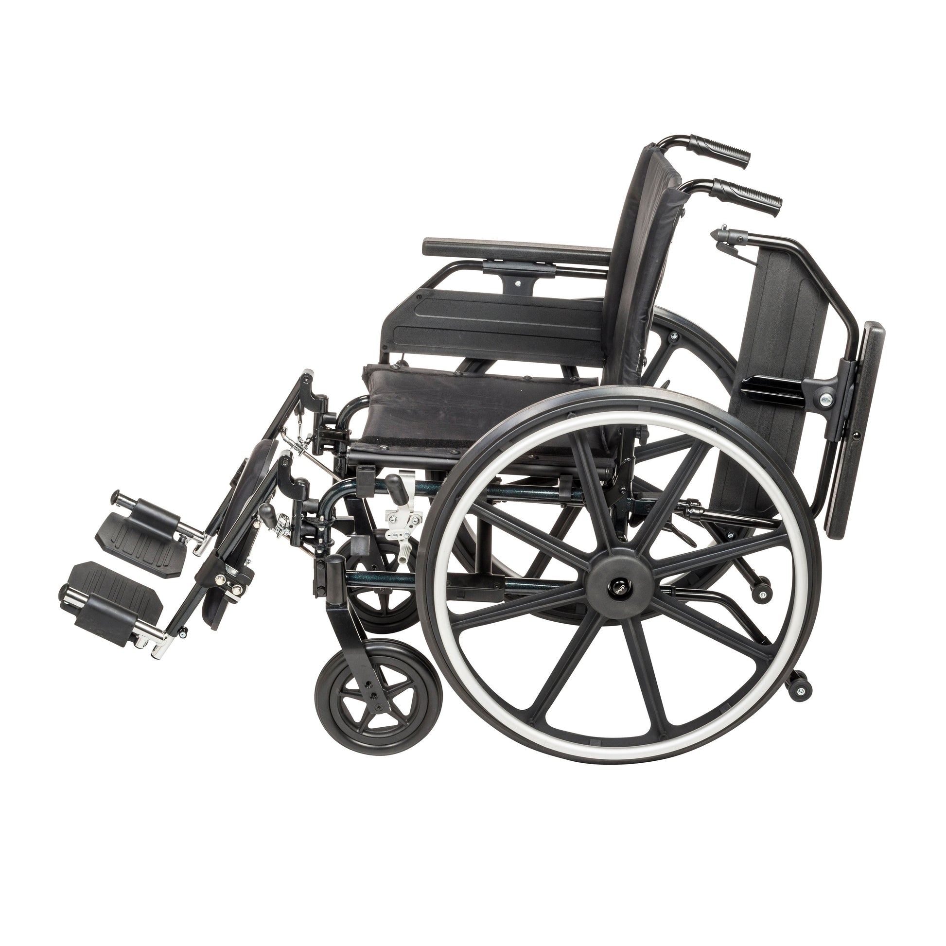 Drive Medical PLA420FBUARAD-ELR Viper Plus GT Wheelchair with Universal Armrests, Elevating Legrests, 20" Seat