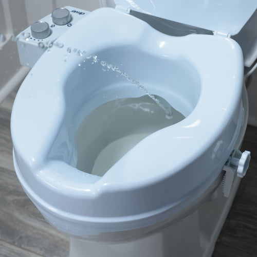 Drive Medical RTL12C005-WH PreserveTech Raised Toilet Seat with Bidet, Ambient Water